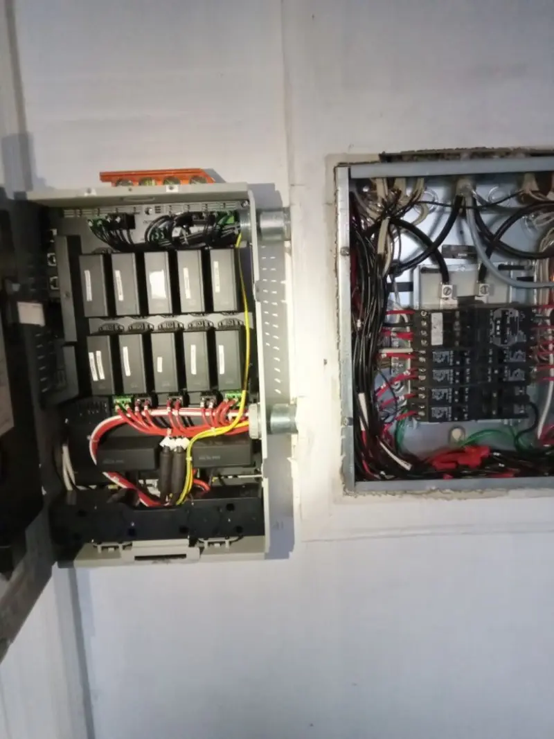 Electrical panel upgrade completed for Security Camera Wiring in Naples